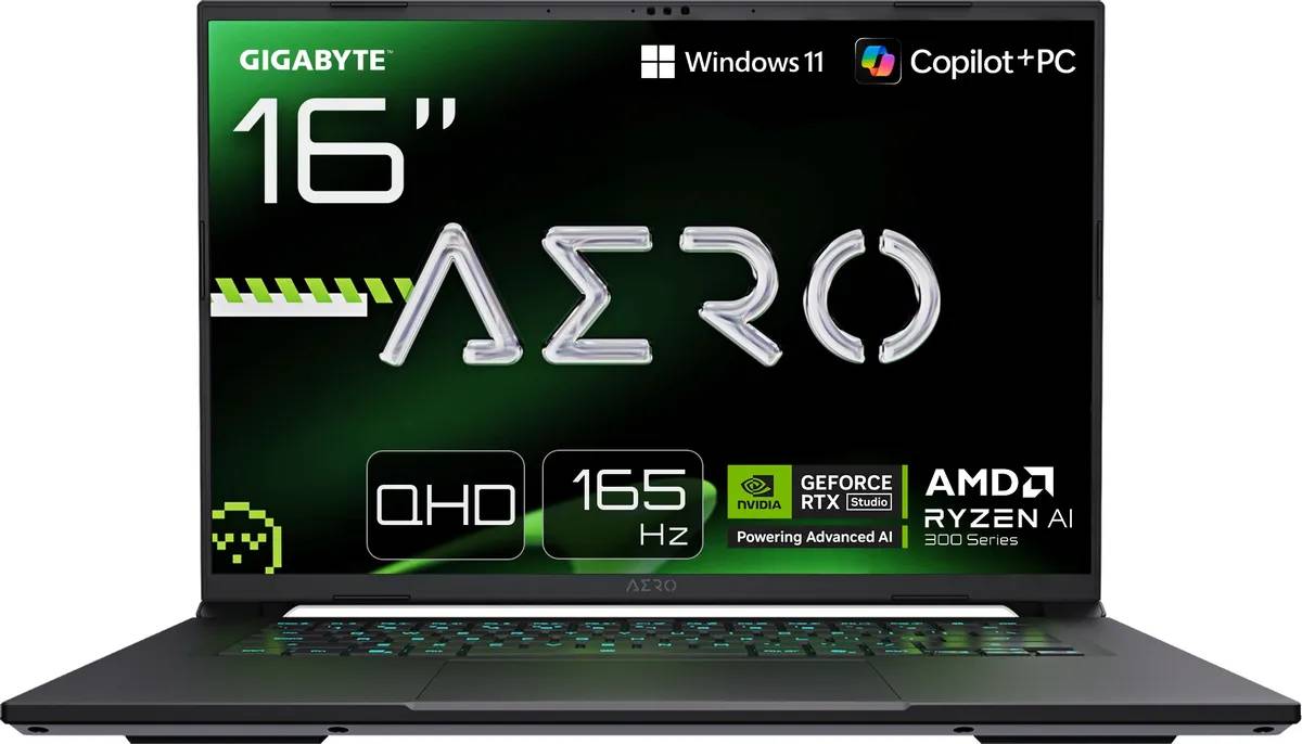 Ноутбук Gigabyte Aero X16 (4WHN3KZC64DD), 16", Ryzen AI 9 465/ 32Gb/ 1TbSSD/ RTX 5070 8Gb/ White