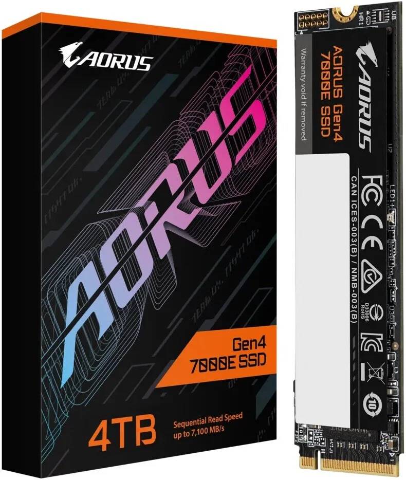 4Tb SSD Gigabyte Aorus Gen4 7000E AG470E4TB, (7100/6500), NVMe M.2
