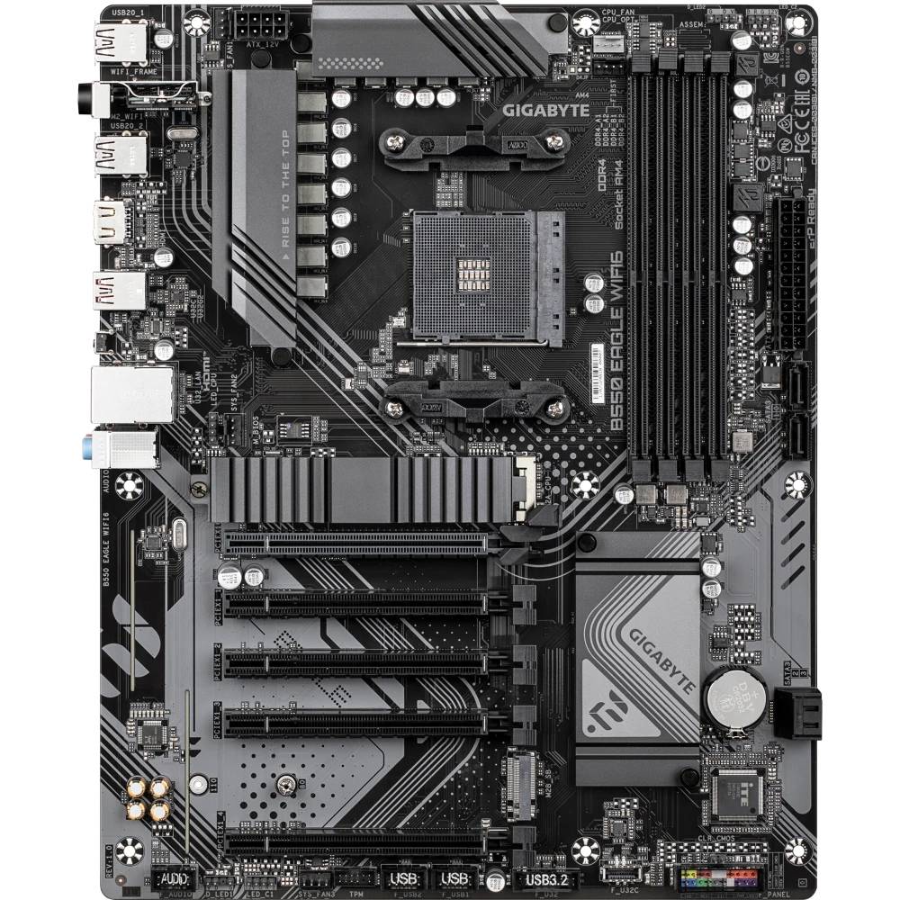 Материнская плата Gigabyte B550 EAGLE WIFI6, AM4, (HDMI), 4xDDR IV, ATX (ТОЛЬКО В СОСТАВЕ ПЭВМ)
