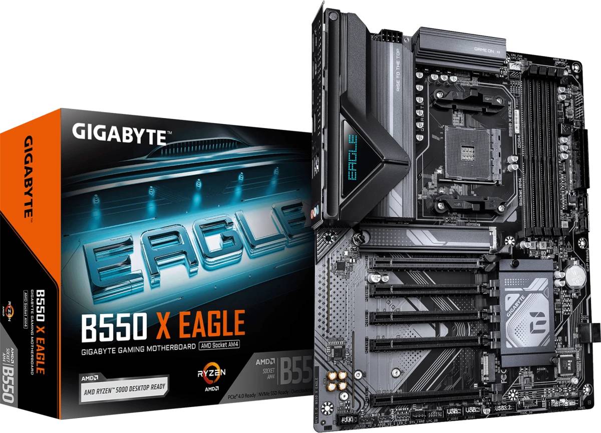 Материнская плата Gigabyte B550 X EAGLE, AM4, (HDMI), 4xDDR IV, ATX
