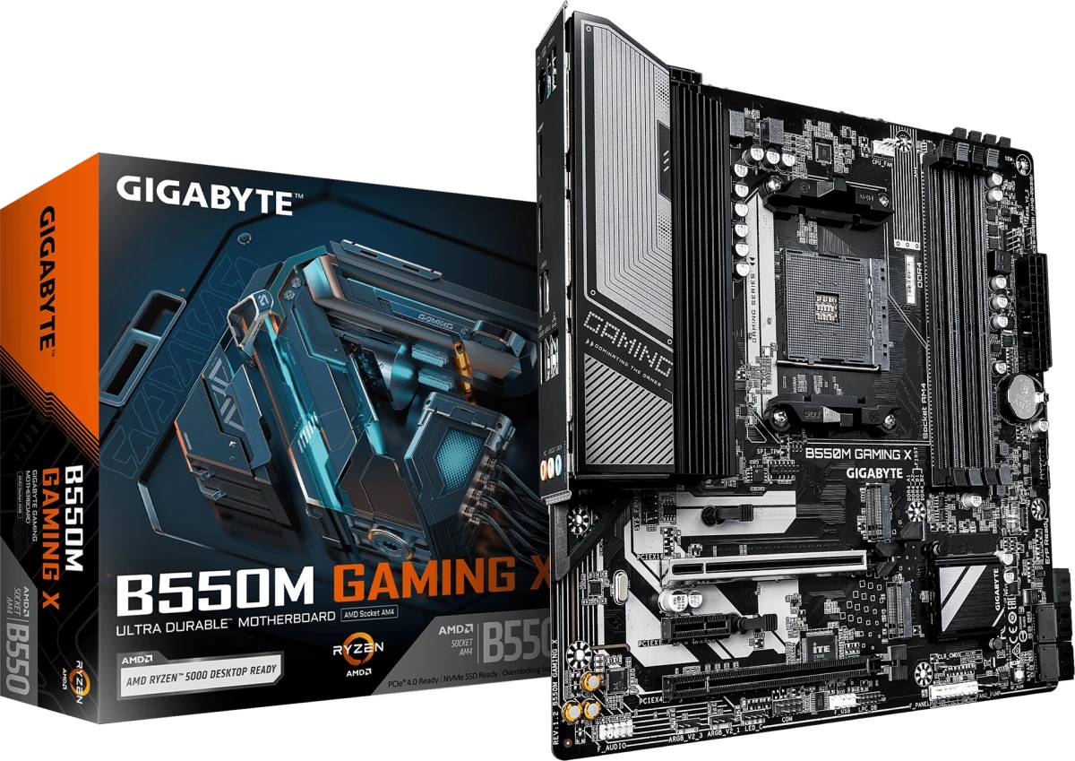 Материнская плата Gigabyte B550M GAMING X, AM4, (DP, HDMI), 4xDDR IV, mATX