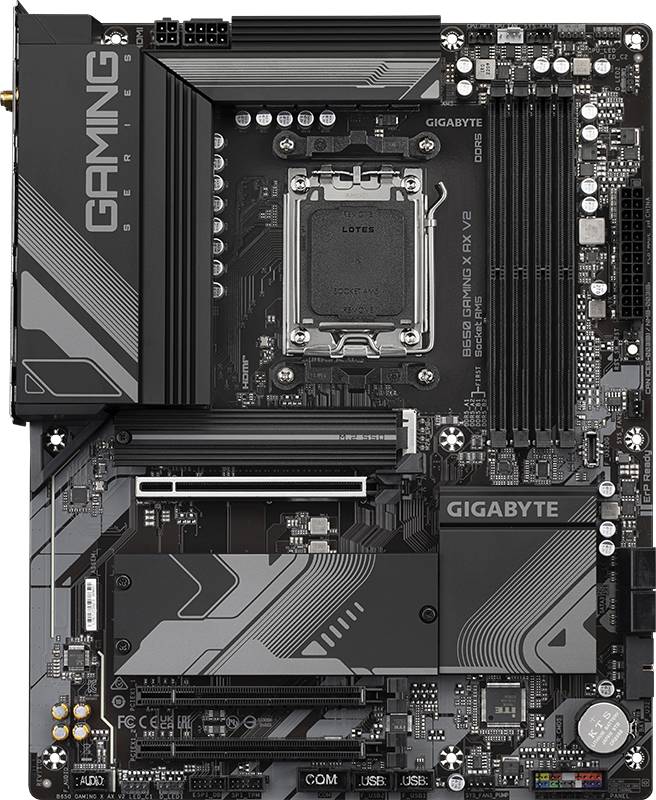 Материнская плата GigaByte B650 GAMING X AX V2, AM5, (HDMI, DP), 4xDDR V, ATX (ТОЛЬКО В СОСТАВЕ ПЭВМ)