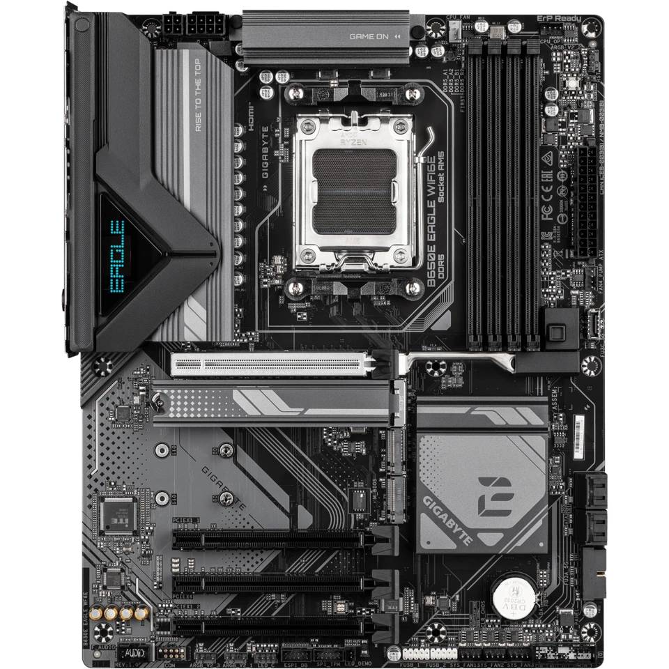 Материнская плата GigaByte B650E EAGLE WIFI6E, AM5, (HDMI, DP), 4xDDR V, ATX