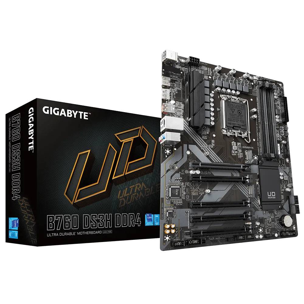 Материнская плата Gigabyte B760 DS3H DDR4, LGA1700, (HDMI, DP), 4xDDR IV, ATX