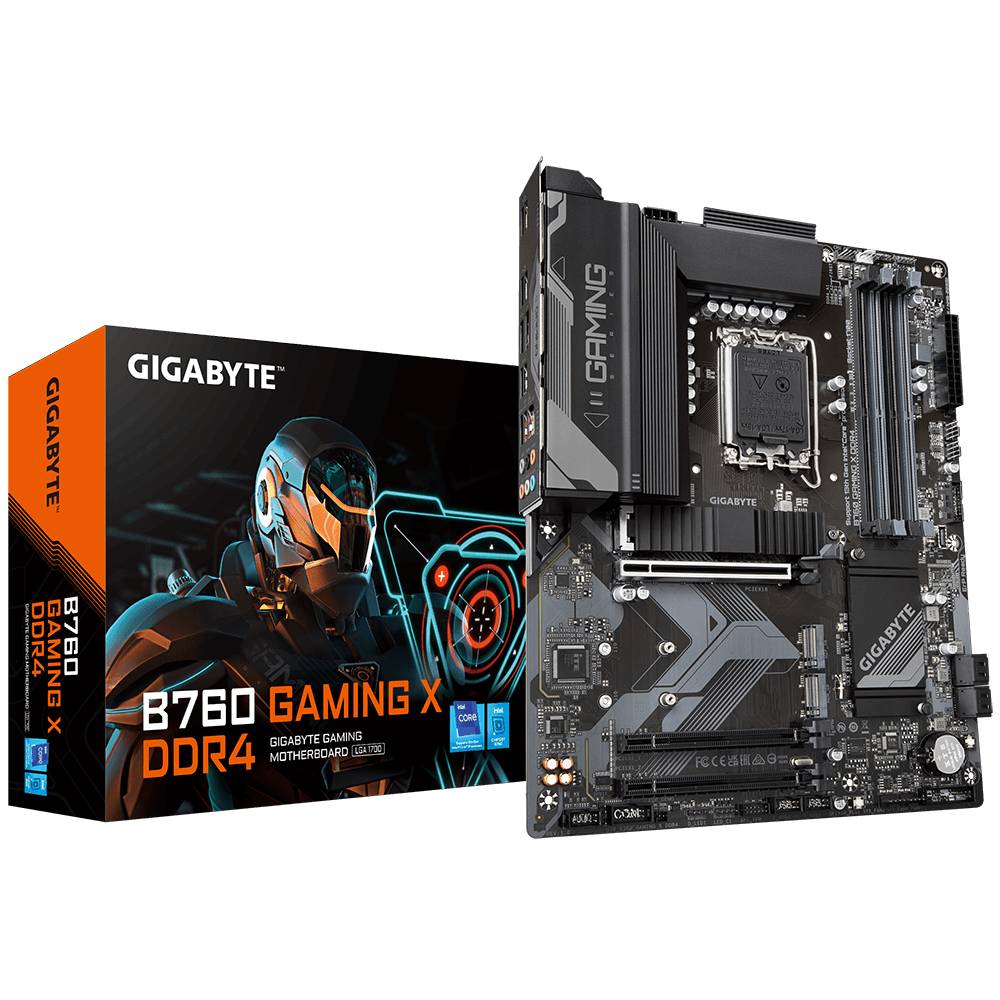 Материнская плата Gigabyte B760 GAMING X DDR4, LGA1700, (HDMI, DP), 4xDDR IV, ATX