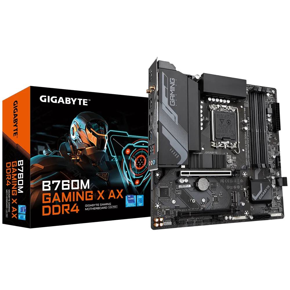 Материнская плата Gigabyte B760M GAMING X AX DDR4, LGA1700, (HDMI, DP), 4xDDR IV, mATX