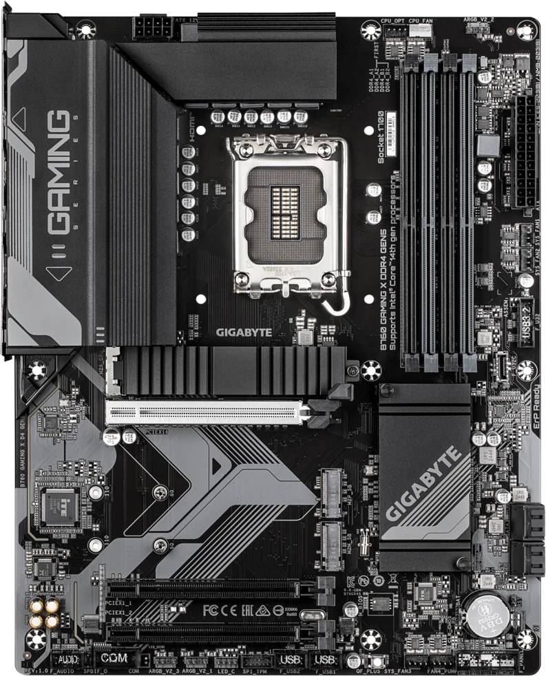 Материнская плата Gigabyte B760M GAMING X DDR4 GEN5, LGA1700, (HDMI, DP), 4xDDR IV, mATX