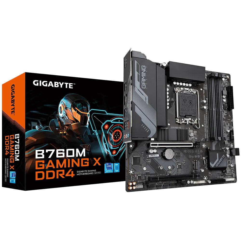 Материнская плата Gigabyte B760M GAMING X DDR4, LGA1700, (HDMI, DP), 4xDDR IV, mATX