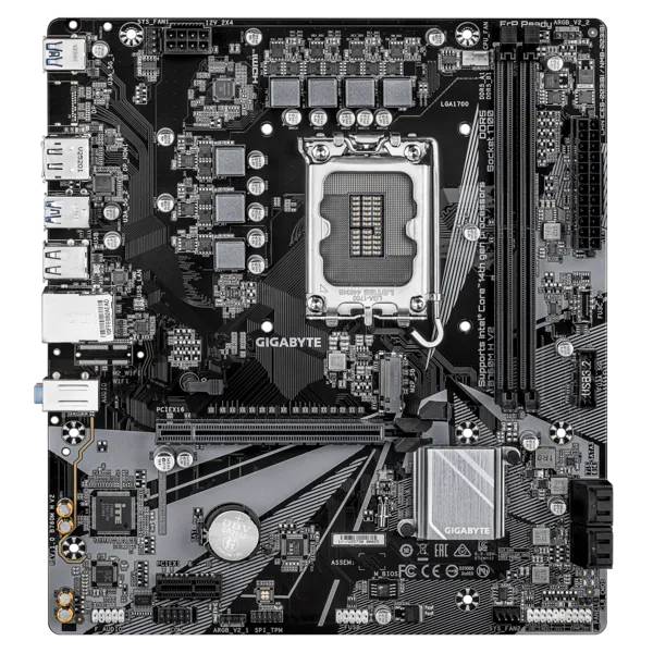 Материнская плата Gigabyte B760M H V2, LGA1700, (DP, HDMI), 2xDDR V, mATX