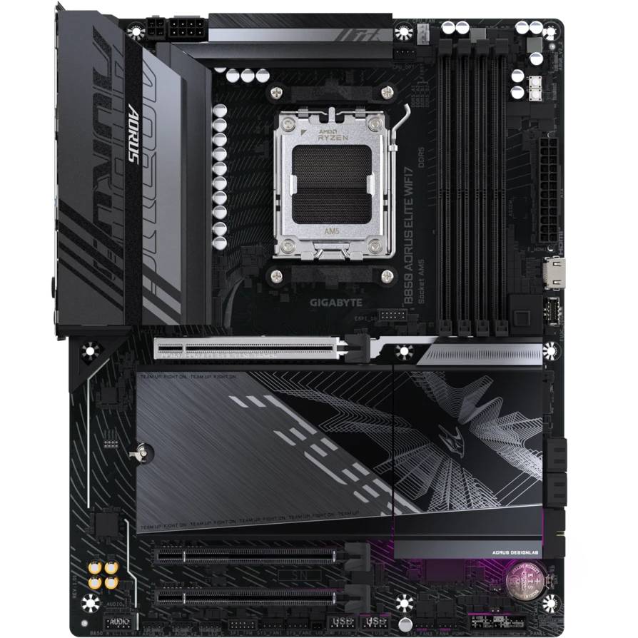 Материнская плата Gigabyte B850 AORUS ELITE WIFI7 rev1.1, AM5, (DP), 4xDDR V, ATX