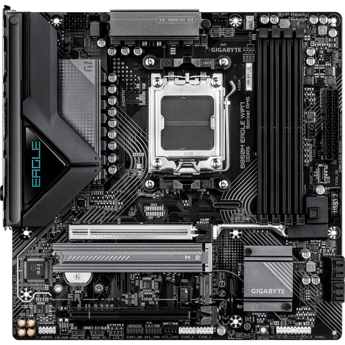 Материнская плата Gigabyte B850M EAGLE WIFI7, AM5, (2xDP, HDMI), 4xDDR V, mATX