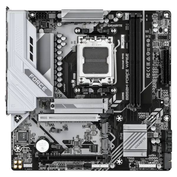 Материнская плата Gigabyte B850M FORCE WF6E, AM5, (HDMI, DP), 2xDDR V, mATX