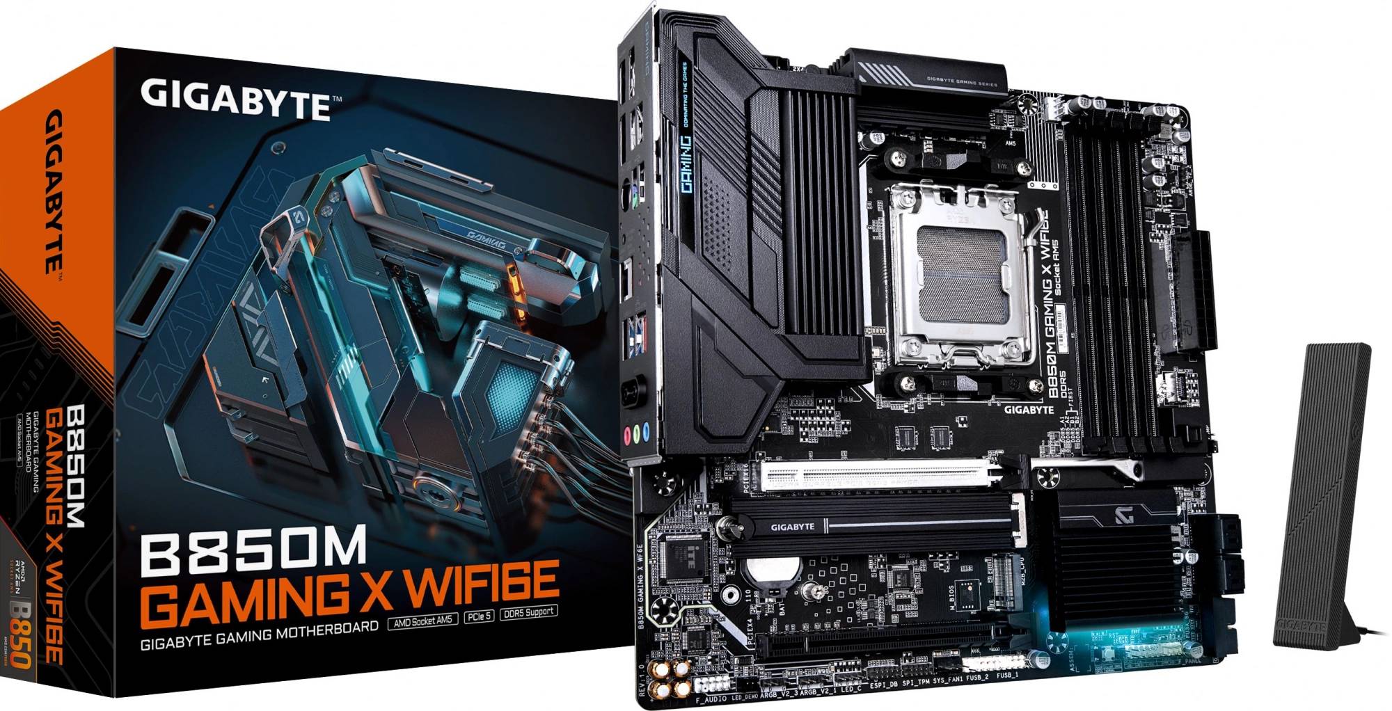 Материнская плата Gigabyte B850M GAMING X WIFI6E, AM5, (HDMI, DP), 4xDDR V, mATX