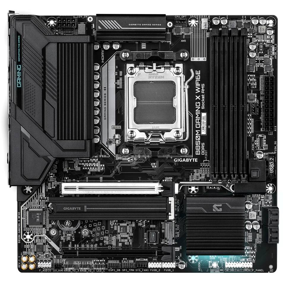 Материнская плата Gigabyte B850M GAMING X WIFI6E rev.1.1, AM5, (HDMI, DP), 4xDDR V, mATX