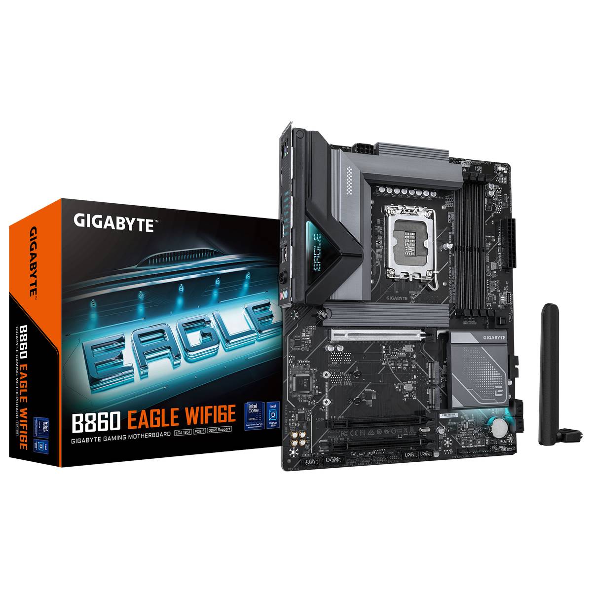 Материнская плата Gigabyte B860 EAGLE WIFI6E, LGA1851, (HDMI, DP), 4xDDR V, ATX