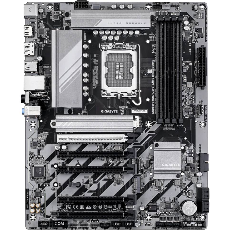 Материнская плата Gigabyte B860 DS3H WIFI6E, LGA1851, (HDMI, DP), 4xDDR V, ATX