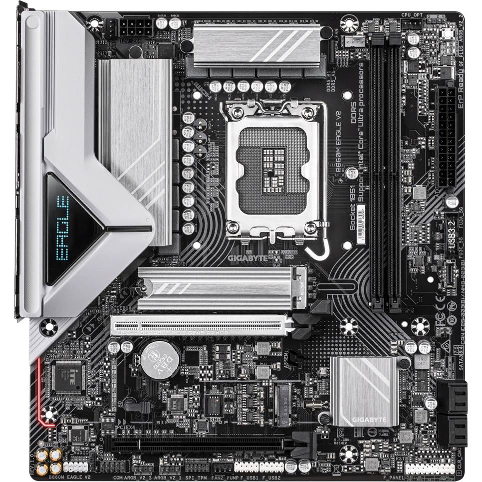 Материнская плата Gigabyte B860M EAGLE V2, LGA1851, (HDMI, DP), 2xDDR V, mATX