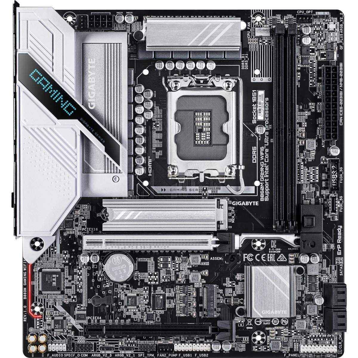 Материнская плата Gigabyte B860M GAMING WIFI6, LGA1851, (HDMI), 2xDDR V, mATX