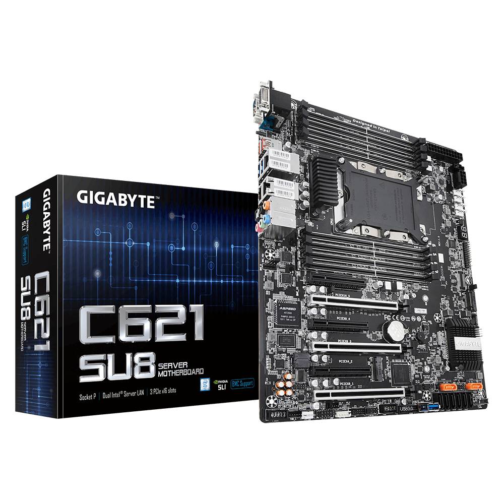 Материнская плата Gigabyte C621-SU8, LGA3647, (VGA), 8xDDR IV, ATX