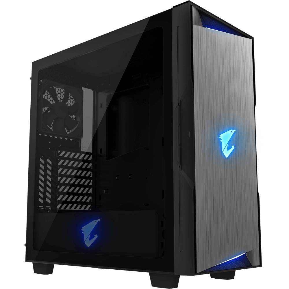 Корпус Gigabyte Aorus C300 Glass GB-AC300G, без БП, ATX