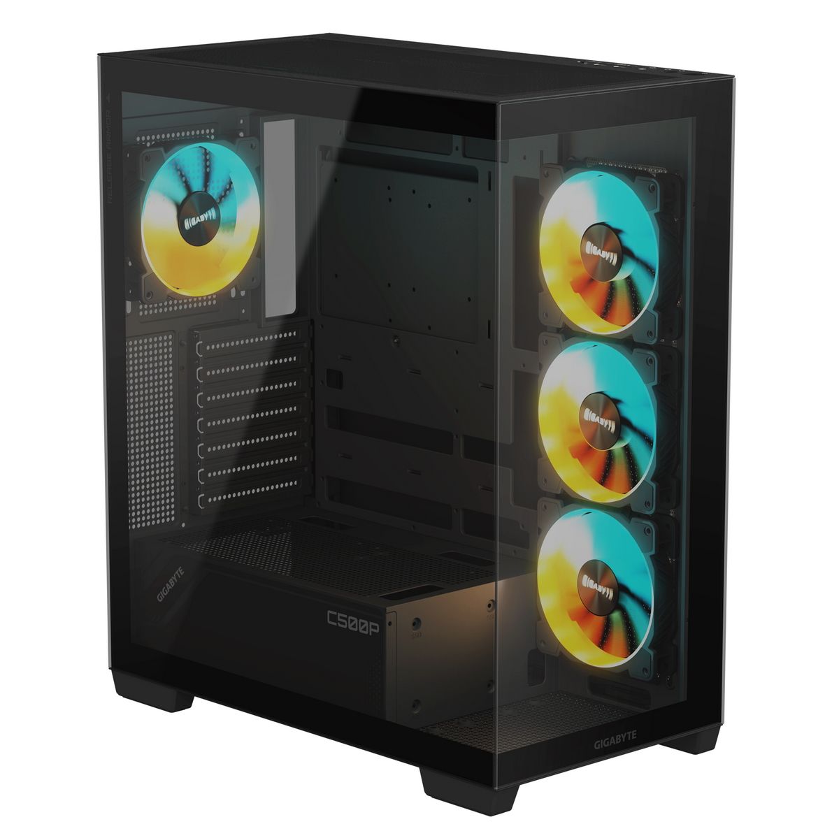 Корпус Gigabyte Aorus C500P ST Black GB-C500P ST, без БП, ATX