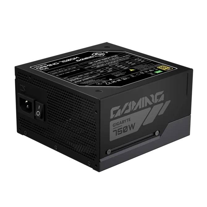 Блок питания 750Вт, Gigabyte GAMING GP-GME750GM PG5, 80 Plus Gold, APFC, ATX
