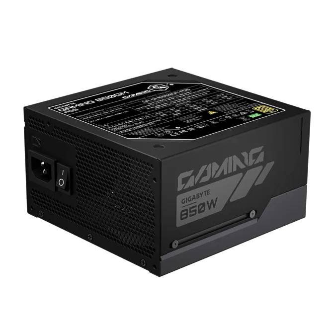 Блок питания 850Вт, Gigabyte GAMING GP-GME850GM PG5, 80 Plus Gold, APFC, ATX