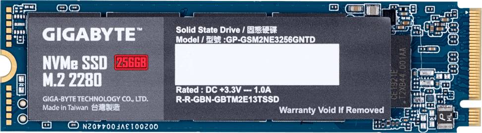256Gb SSD Gigabyte GP-GSM2NE3256GNTD, (1700/1100), NVMe M.2