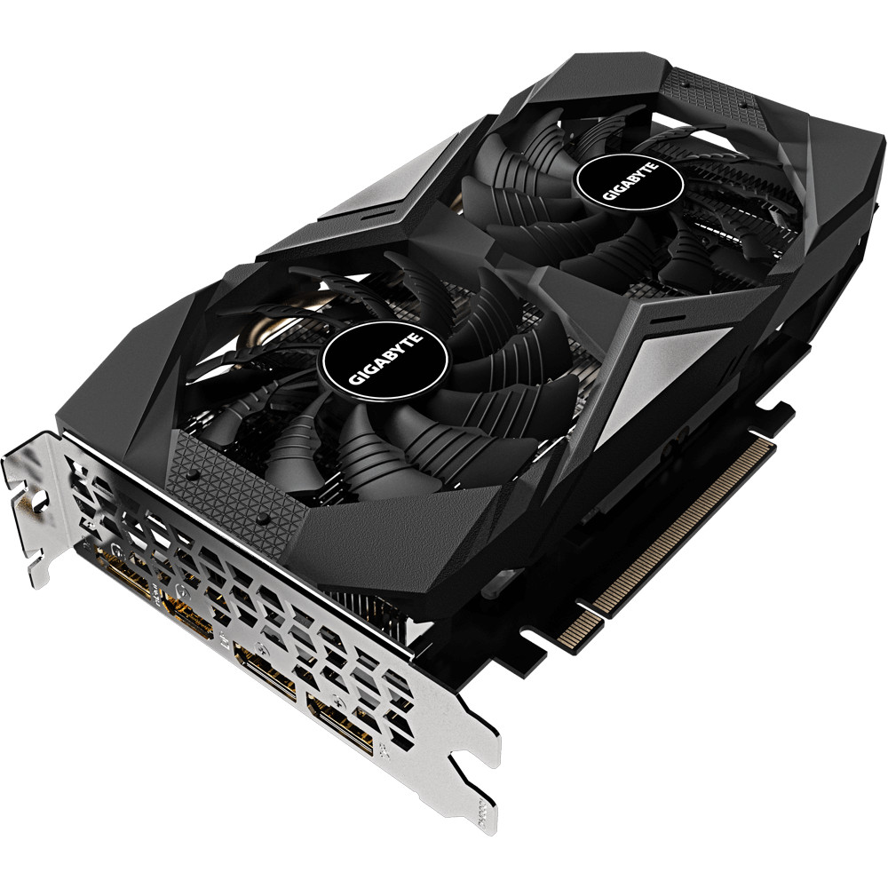 Видеокарта GeForce RTX 2060, 6Gb GDDR6 192bit, Gigabyte GV-N2060D6-6GD Rev 2.0, RTL (УЦЕНКА, шумит один кулер)