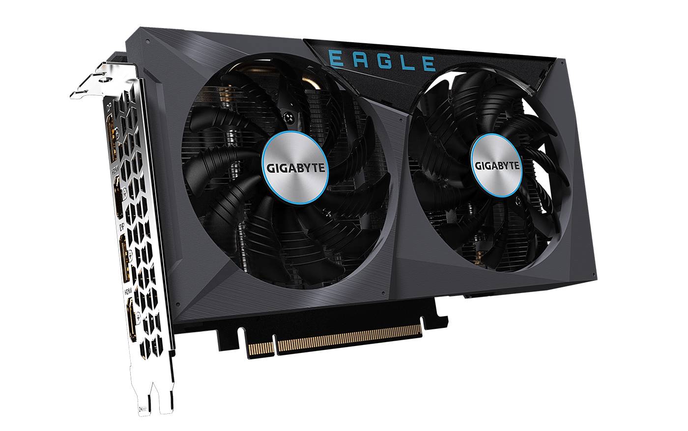Видеокарта GeForce RTX 3050, 8Gb GDDR6 128bit, Gigabyte GV-N3050EAGLE OC-8GD, RTL