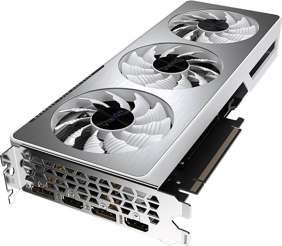 Видеокарта GeForce RTX 3060, 12Gb GDDR6 192bit, Gigabyte RTX 3060 Vision OC GV-N3060VISION OC-12GD 2.0, RTL