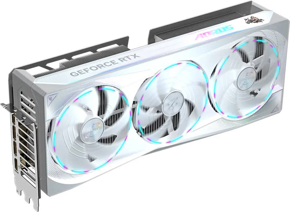 Видеокарта GeForce RTX 5080, 16Gb GDDR7 256bit, Gigabyte Master Ice 16G GV-N5080AORUSM ICE-16GD, RTL