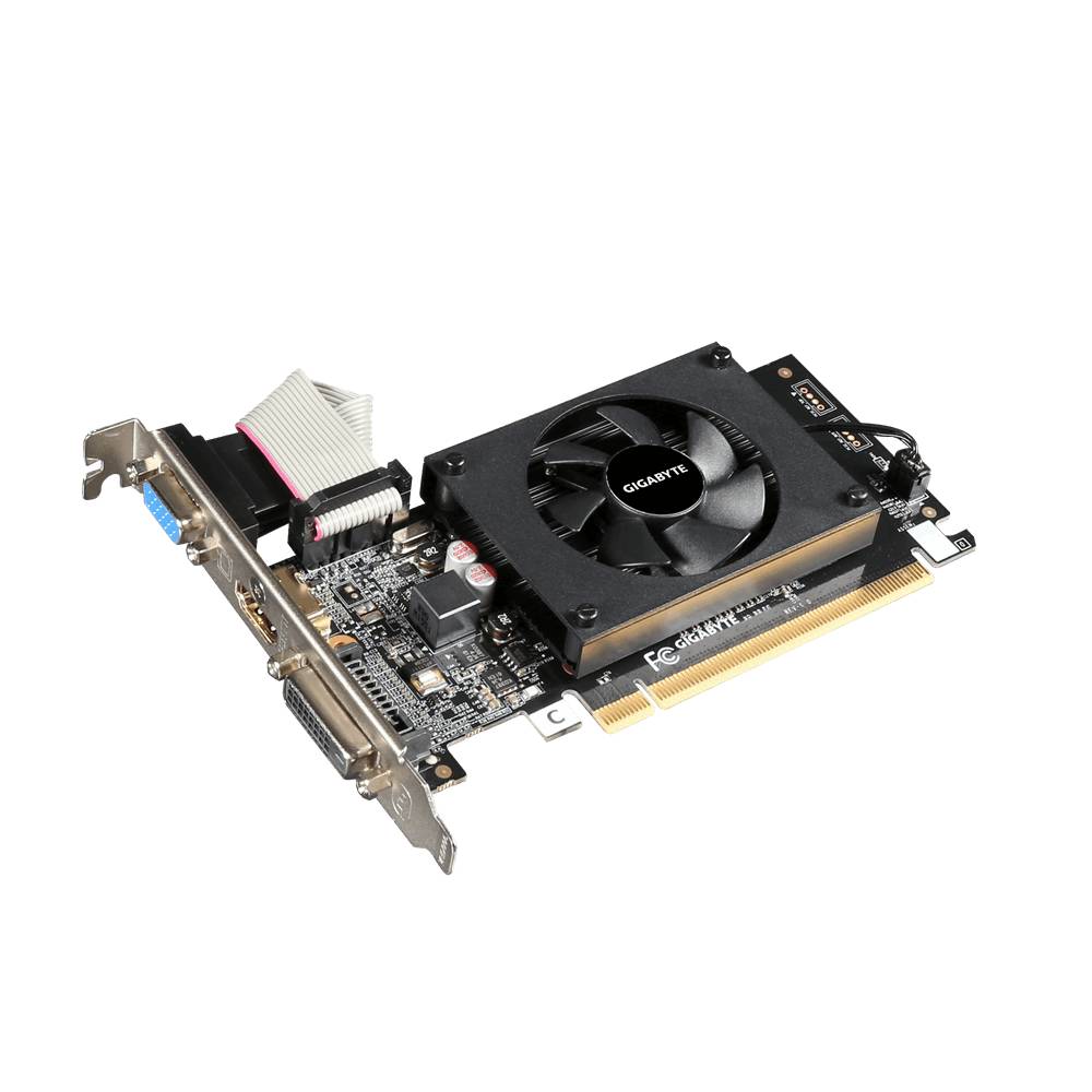 Видеокарта GeForce GT 710, 2Gb DDR3 64bit, Gigabyte GV-N710D3-2GL, RTL