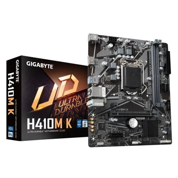 Материнская плата Gigabyte H410M K, LGA1200, (HDMI), 2xDDR IV, mATX (ТОЛЬКО В СОСТАВЕ ПЭВМ)