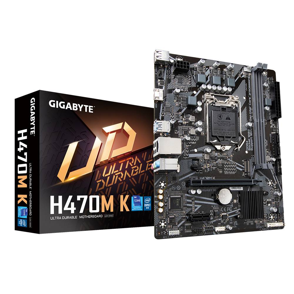 Материнская плата Gigabyte H470M K, LGA1200, (HDMI), 2xDDR IV, mATX