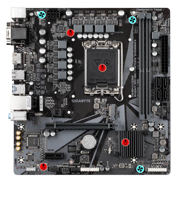 Материнская плата GigaByte H610M H DDR4, LGA1700, (VGA, HDMI), 2xDDR IV, mATX
