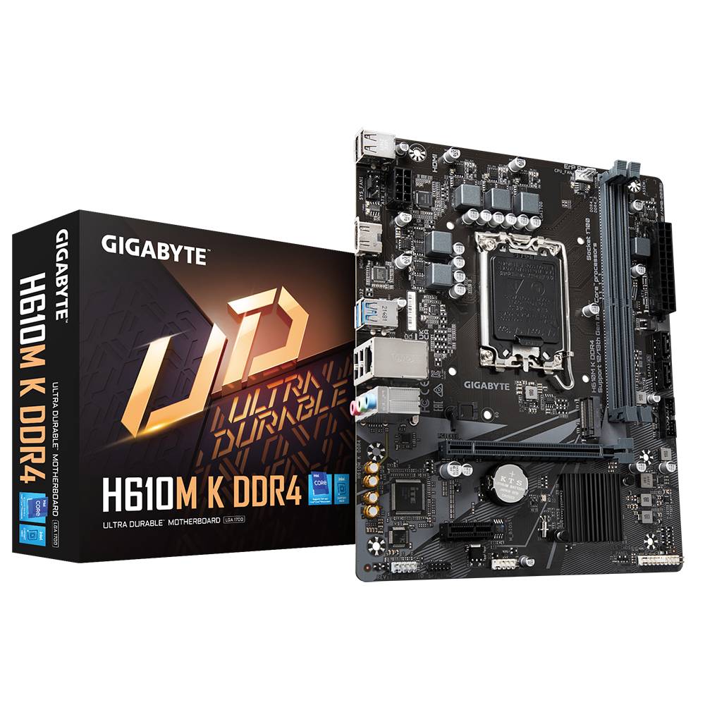 Материнская плата GigaByte H610M K DDR4, LGA1700, (HDMI), 2xDDR IV, mATX