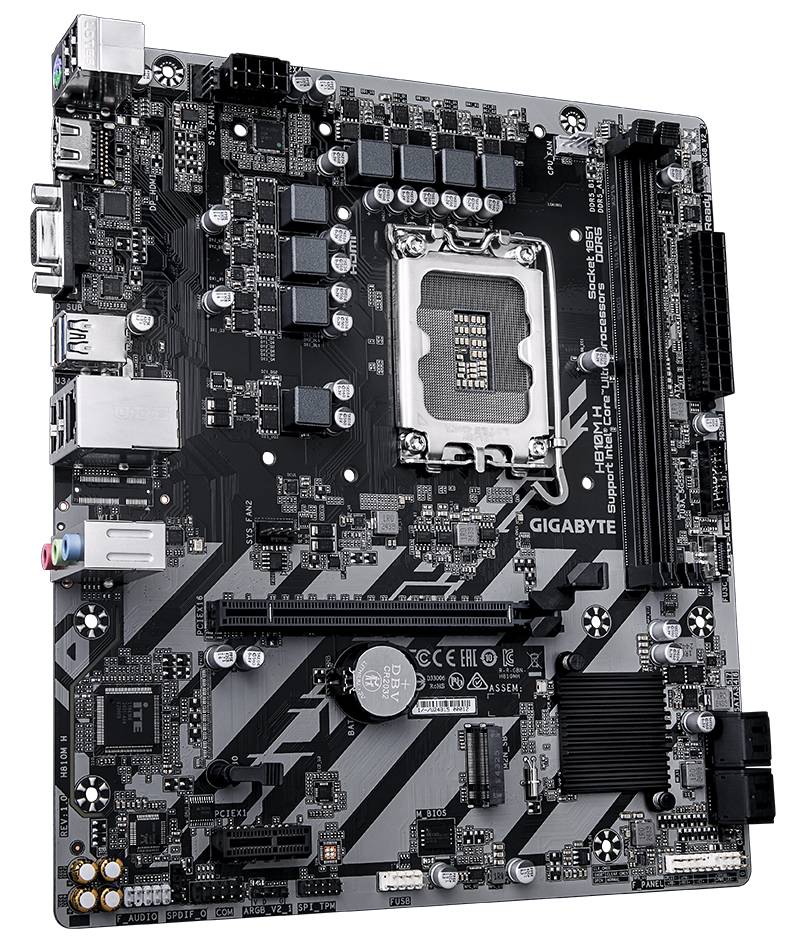 Материнская плата Gigabyte H810M H, LGA1851, (HDMI, VGA), 2xDDR V, mATX