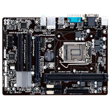 Материнская плата Gigabyte H81M-S2PV, LGA1150, H81, Video CPU (VGA, DVI), 2xDDR III, mATX