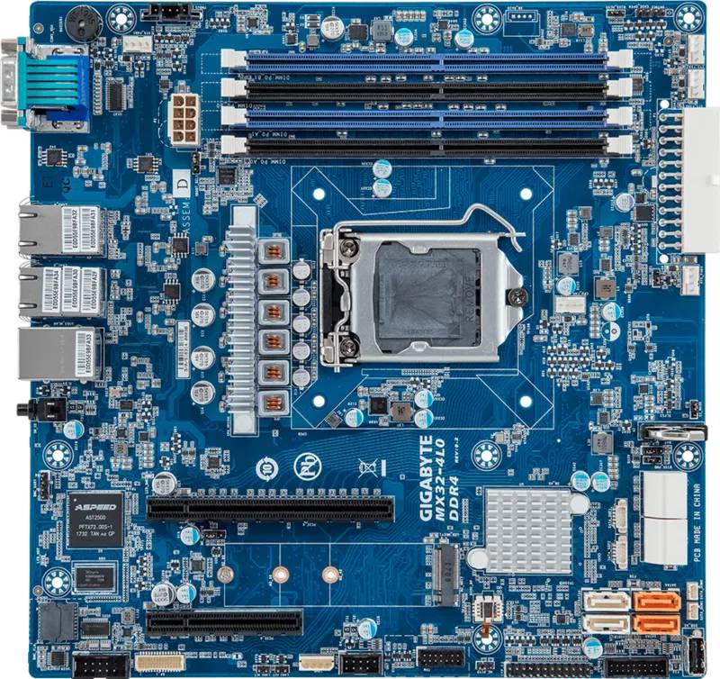 Материнская плата Gigabyte MX32-4L0, LGA1151, C246, (VGA), 4xDDR IV, mATX