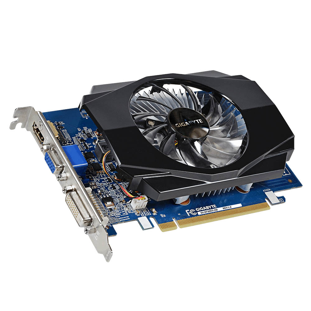 Видеокарта GeForce GT 730, 2Gb DDR3 64bit, Gigabyte N730D3-2GI, RTL