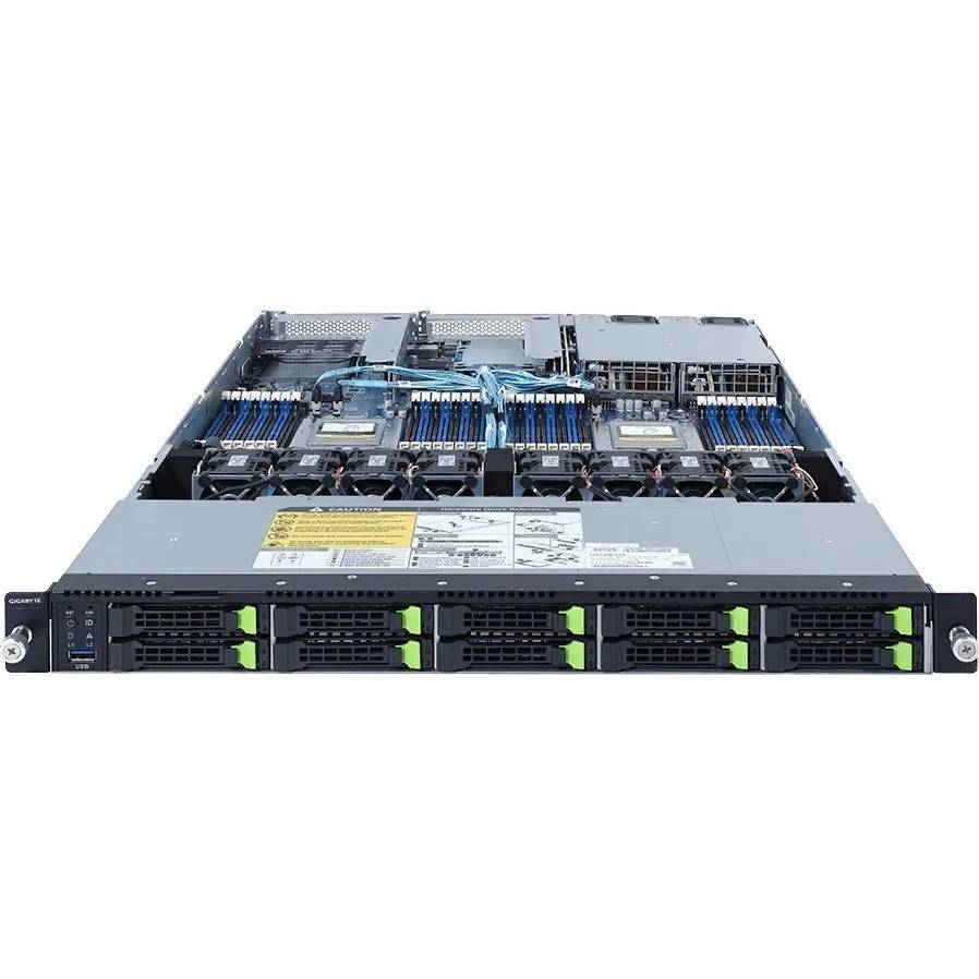 Серверная платформа GIGABYTE R182-Z93 1U, 2xSP3, 32xDDR4, 10x2,5", 2xGbLan, 2x1200W