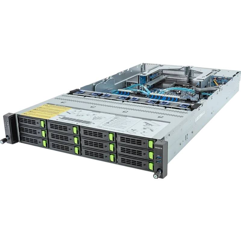 Серверная платформа GIGABYTE R283-S96-AAJ1 (6NR283S96DR000AAJ1) 2xLGA4677, 32xDDR V, 14x2.5/3.5", 2x1GbLan, 2x2000Вт, 2U