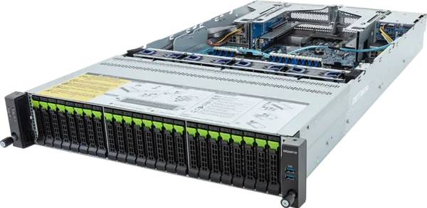 Серверная платформа GIGABYTE R283-S98-AAE1 (6NR283S98DR000ABE2) 2xLGA4677, 32xDDR V, 26x2.5", 2x1GbLan, 2x2000Вт, 2U