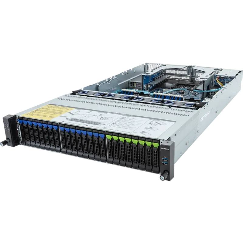 Серверная платформа GIGABYTE R283-S98-AAJ2 (6NR283S98DR000ABJ2) 2xLGA4677, 32xDDR V ECC, 26x2,5", 2x1GbLan, 2x2000Вт, 2U