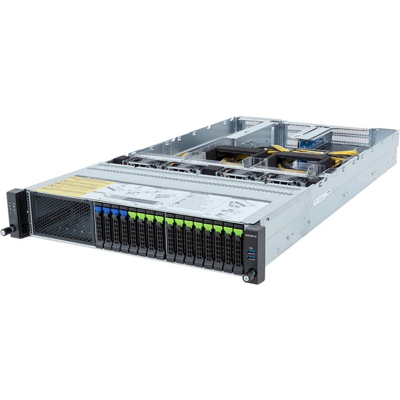 Серверная платформа GIGABYTE R283-SF1-ABL1 (6NR283SF1DR000ABL11) 2xLGA4677, 32xDDR V ECC, 16x2.5", 2x2700Вт, 2U