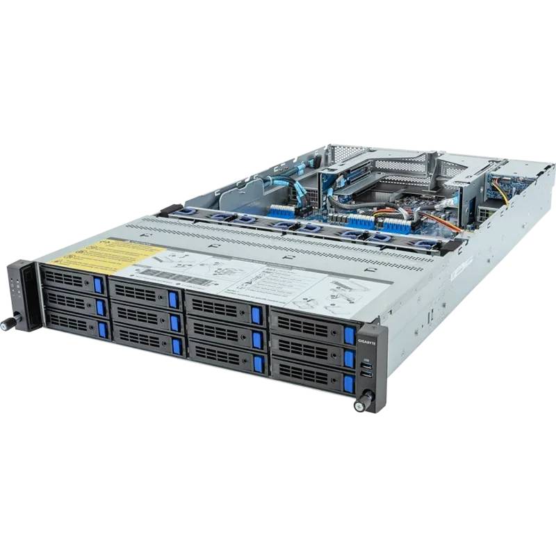 Серверная платформа GIGABYTE R283-Z91-AAV2 (6NR283Z91DR000ACV2) 2xSP5, 24xDDR V, 14x2.5/12x3.5", 2x1GbLan, 2x1600Вт, 2U