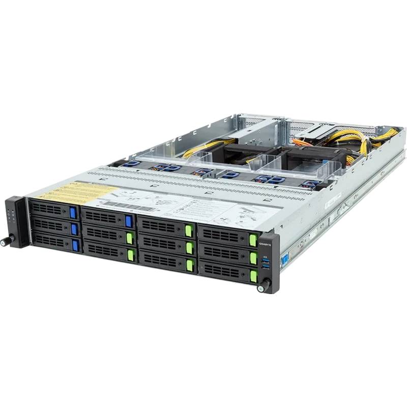 Серверная платформа GIGABYTE R283-ZF0-AAL1 (Rev. 3.x) (6NR283ZF0DR000ACL1) 2xSP5, 24xDDR V, 12x3.5"/2.5", 2x2700Вт, 2U
