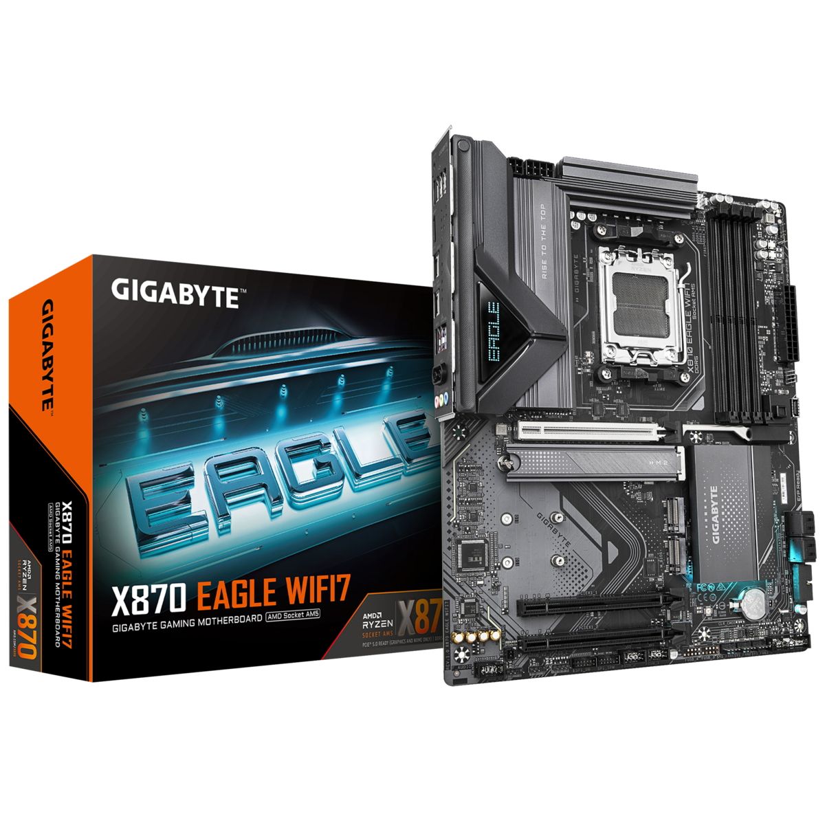 Материнская плата Gigabyte X870 EAGLE WIFI7, AM5, (HDMI), 4xDDR V, ATX