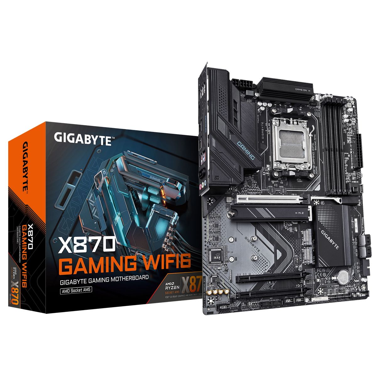 Материнская плата Gigabyte X870 GAMING WIFI6, AM5, (HDMI), 4xDDR V, ATX